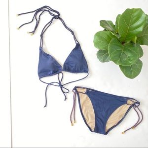 Victoria Secret Blue Gold Bikini J’amie Le Soleil